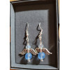Beaded Angel Earrings - Blue